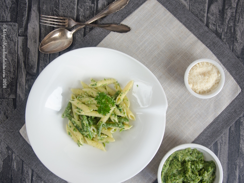 Penne mit grünen Bohnen - Penne ai fagioli verdi