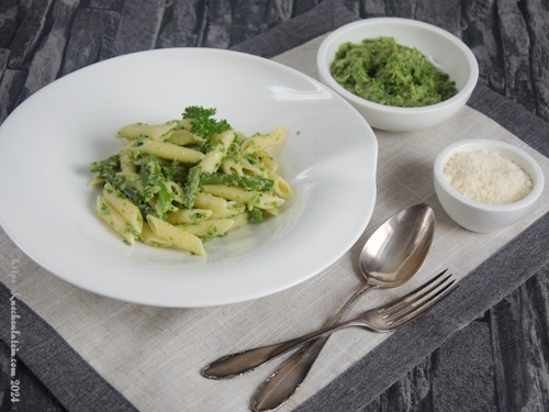 Penne mit grünen Bohnen - Penne ai fagioli verdi