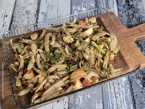 Gebratener Fenchel mit Äpfeln und Zwiebeln