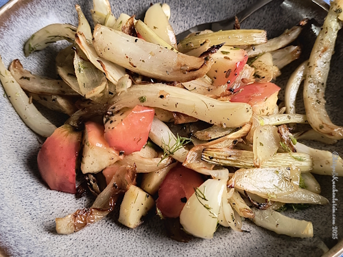 Gebratener Fenchel mit Äpfeln und Zwiebeln