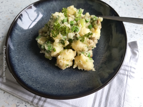 rtoffelstampf mit Edamame und Frühlingszwiebeln