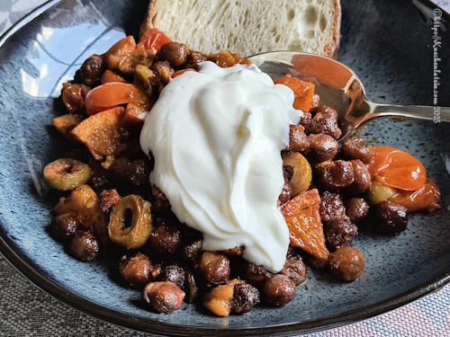 Kapuzinererbsen mit Baharat und Orange